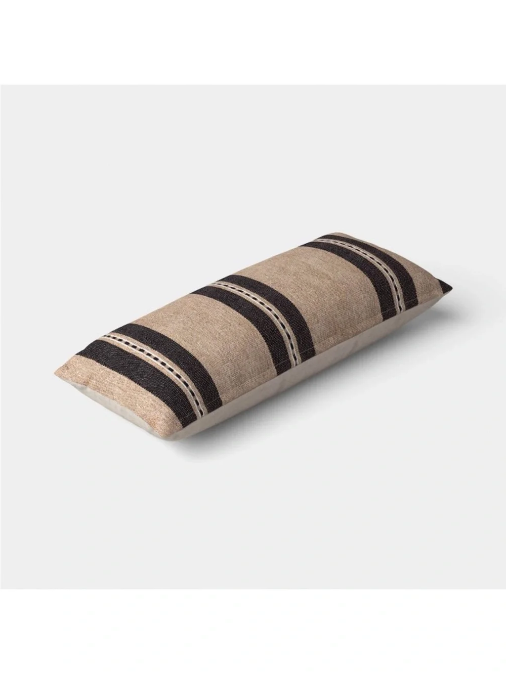 Oversized Lumbar Woven Stripe Pillow Neutral/Black - Threshold
